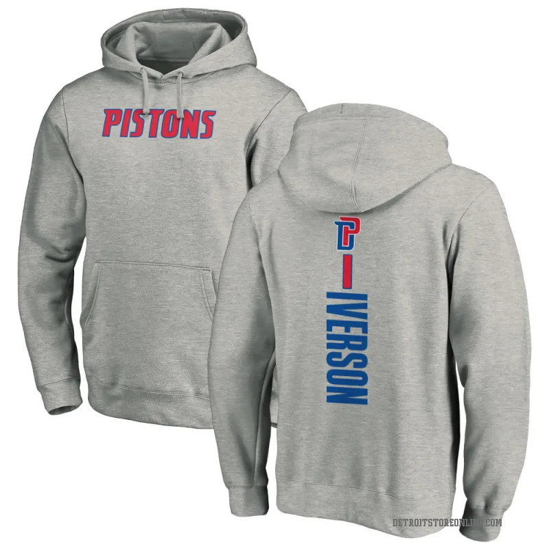 Allen Iverson Youth Detroit Pistons Branded Ash Backer Pullover Hoodie