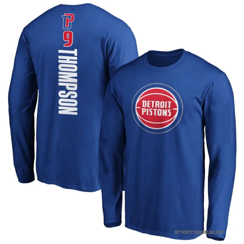 Ausar Thompson Men's Royal Detroit Pistons Backer Long Sleeve T-Shirt
