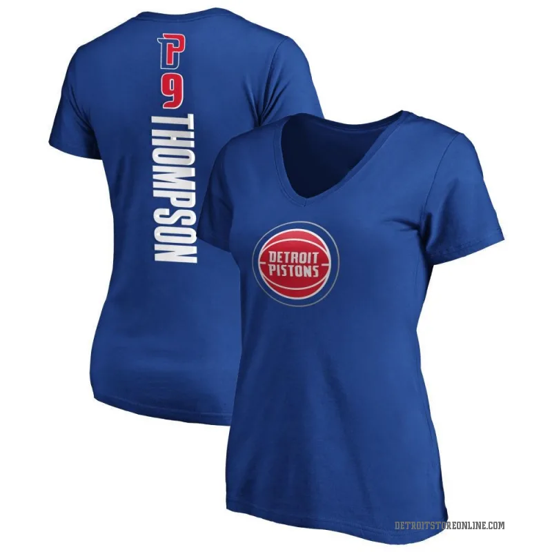 Ausar Thompson Women's Royal Detroit Pistons Backer T-Shirt