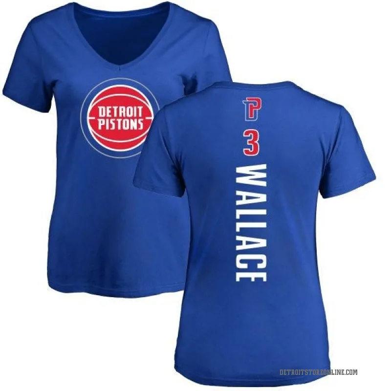 Ben Wallace Women's Royal Detroit Pistons Backer T-Shirt