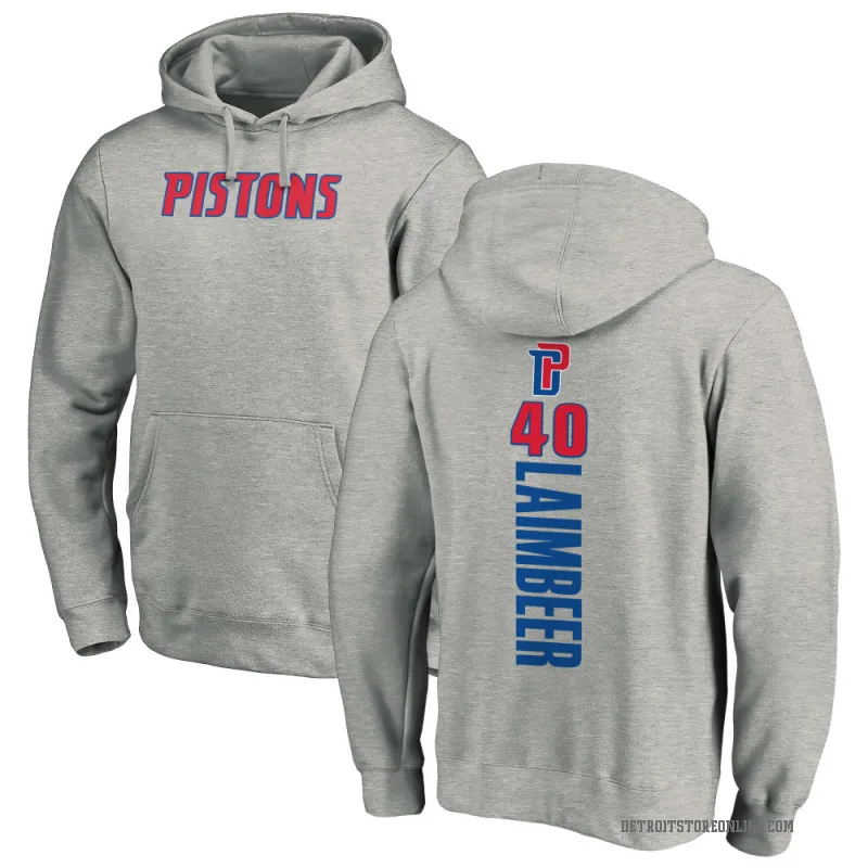 Bill Laimbeer Men's Detroit Pistons Branded Ash Backer Pullover Hoodie