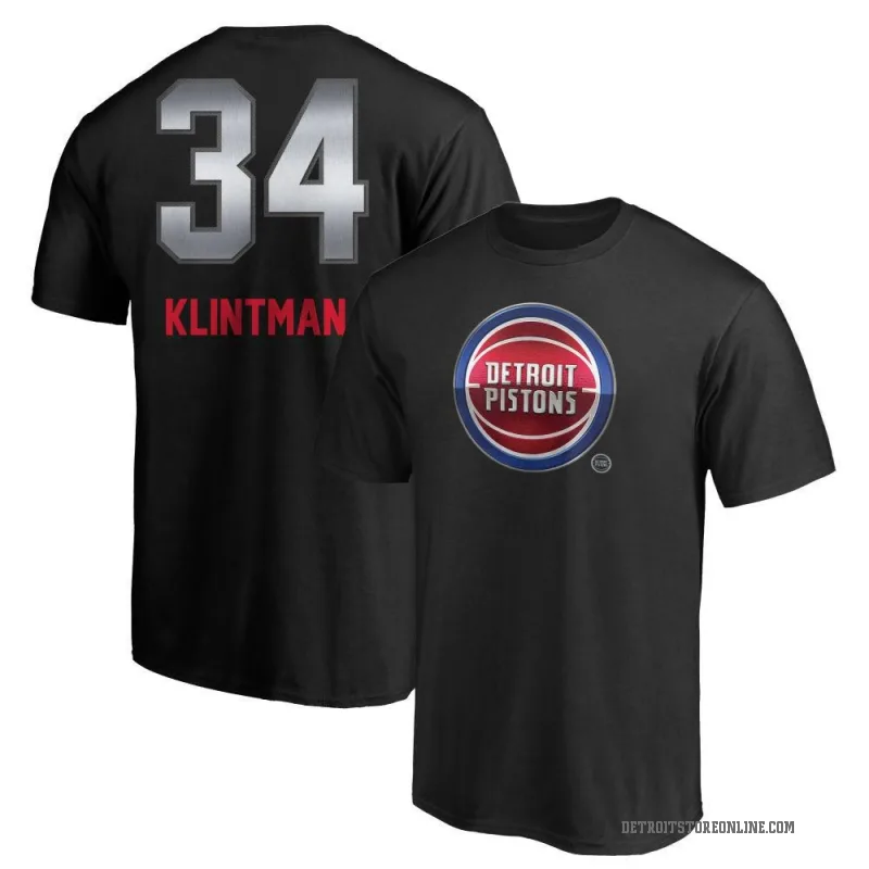Bobi Klintman Youth Black Detroit Pistons Midnight Mascot T-Shirt