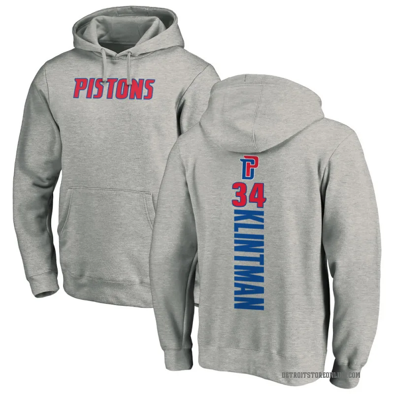 Bobi Klintman Youth Detroit Pistons Branded Ash Backer Pullover Hoodie