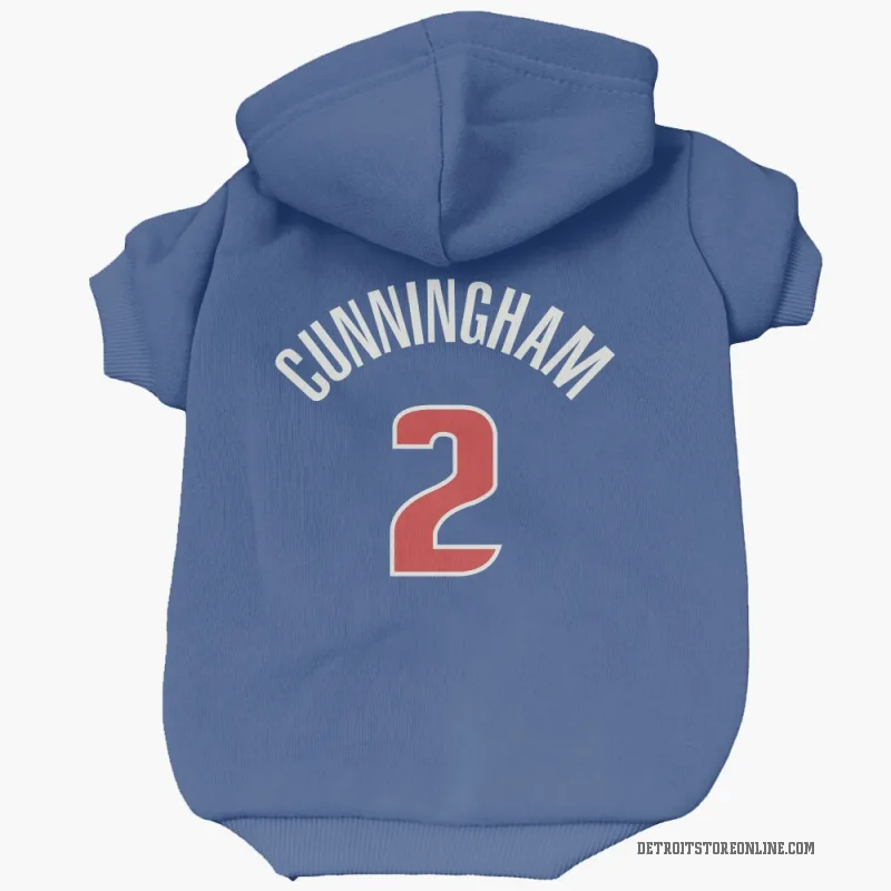 Cade Cunningham Blue Detroit Pistons Cat & Dog Pet Hoodie