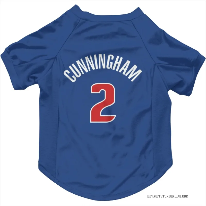 Cade Cunningham  Blue Detroit Pistons  Cat & Dog Pet Jersey