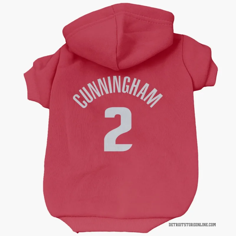 Cade Cunningham Red Detroit Pistons Cat & Dog Pet Hoodie