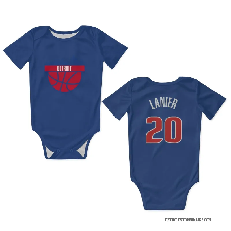 Chaz Lanier  Blue Detroit Pistons  Newborn & Infant Bodysuit