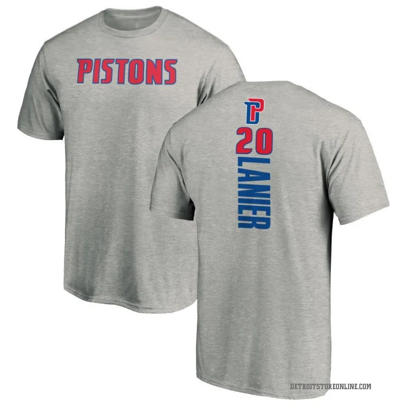 Chaz Lanier Men's Detroit Pistons Ash Backer T-Shirt