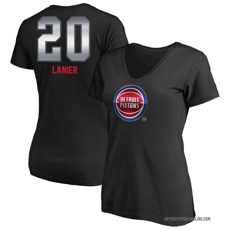 Chaz Lanier Women's Black Detroit Pistons Midnight Mascot T-Shirt