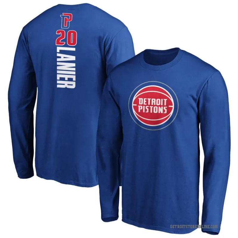Chaz Lanier Youth Royal Detroit Pistons Backer Long Sleeve T-Shirt