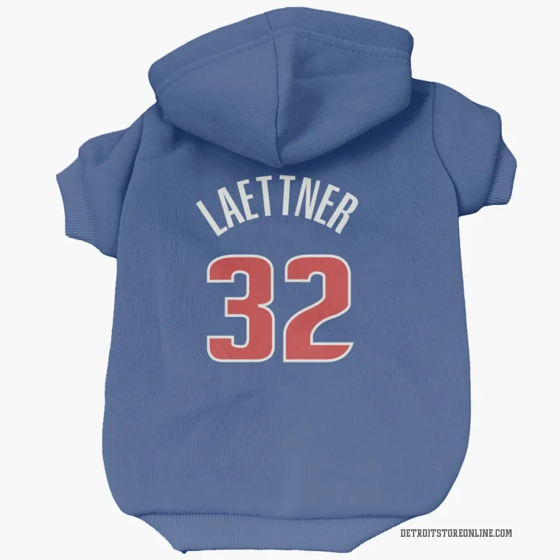 Christian Laettner  Blue Detroit Pistons  Cat & Dog Pet Hoodie