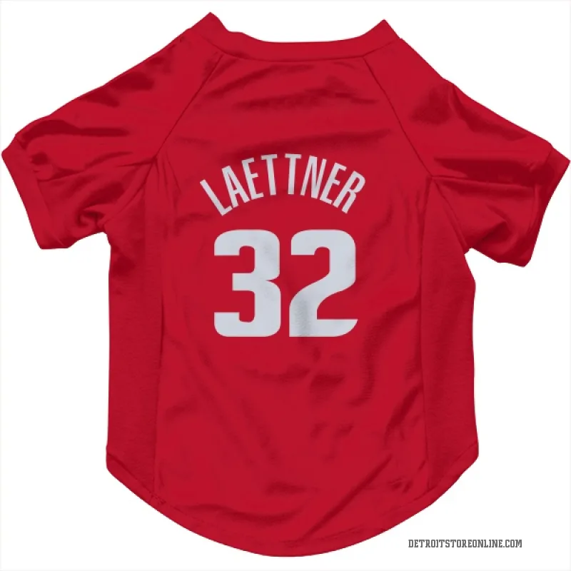 Christian Laettner  Red Detroit Pistons  Cat & Dog Pet Jersey