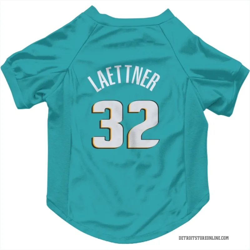 Christian Laettner  Teal Detroit Pistons  Cat & Dog Pet Jersey