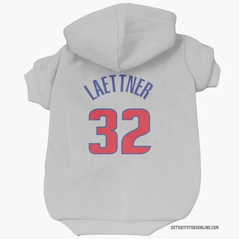 Christian Laettner  White Detroit Pistons  Cat & Dog Pet Hoodie