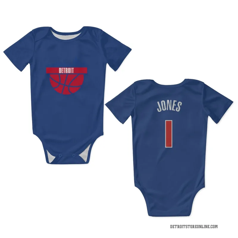 Colby Jones  Blue Detroit Pistons  Newborn & Infant Bodysuit