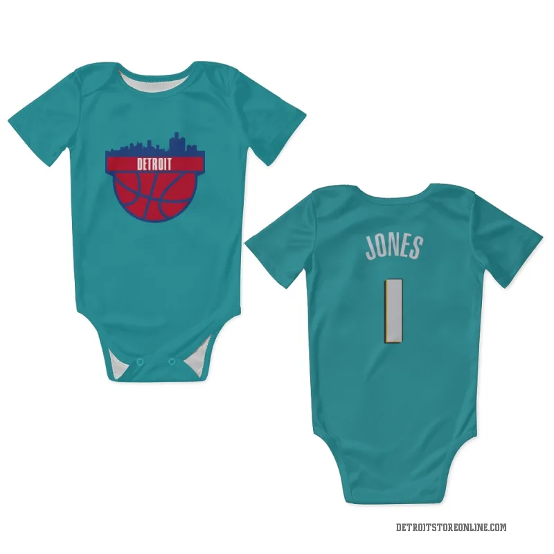 Colby Jones  Teal Detroit Pistons  Newborn & Infant Bodysuit