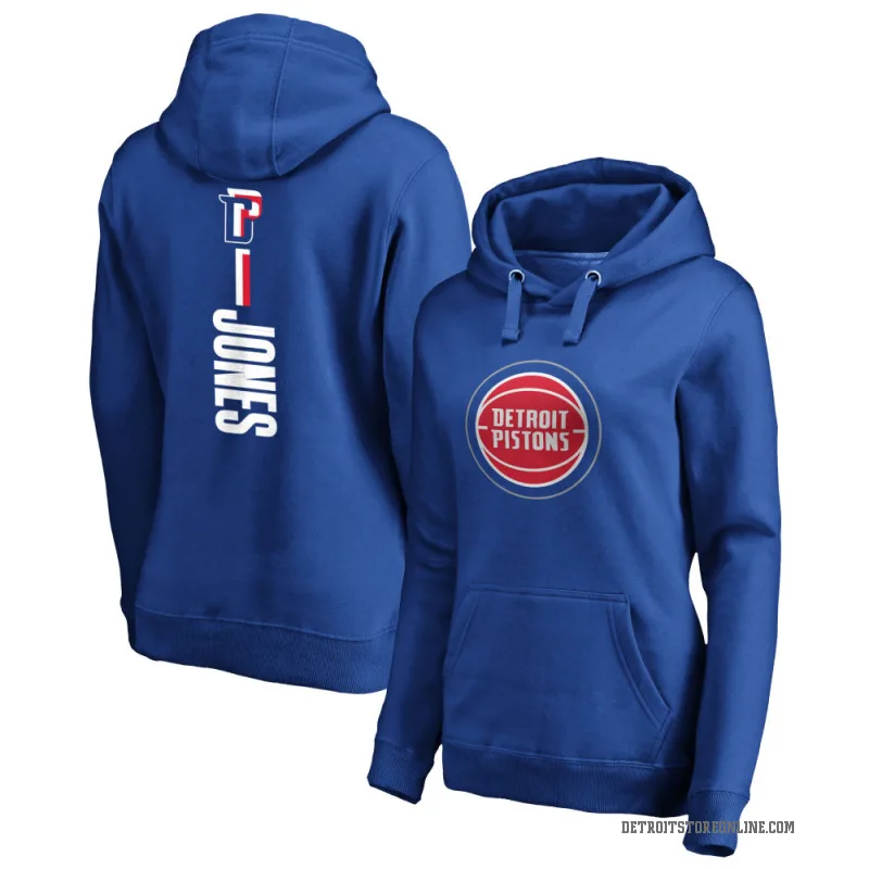 Colby Jones Women's Royal Detroit Pistons Branded Backer Pullover Hoodie
