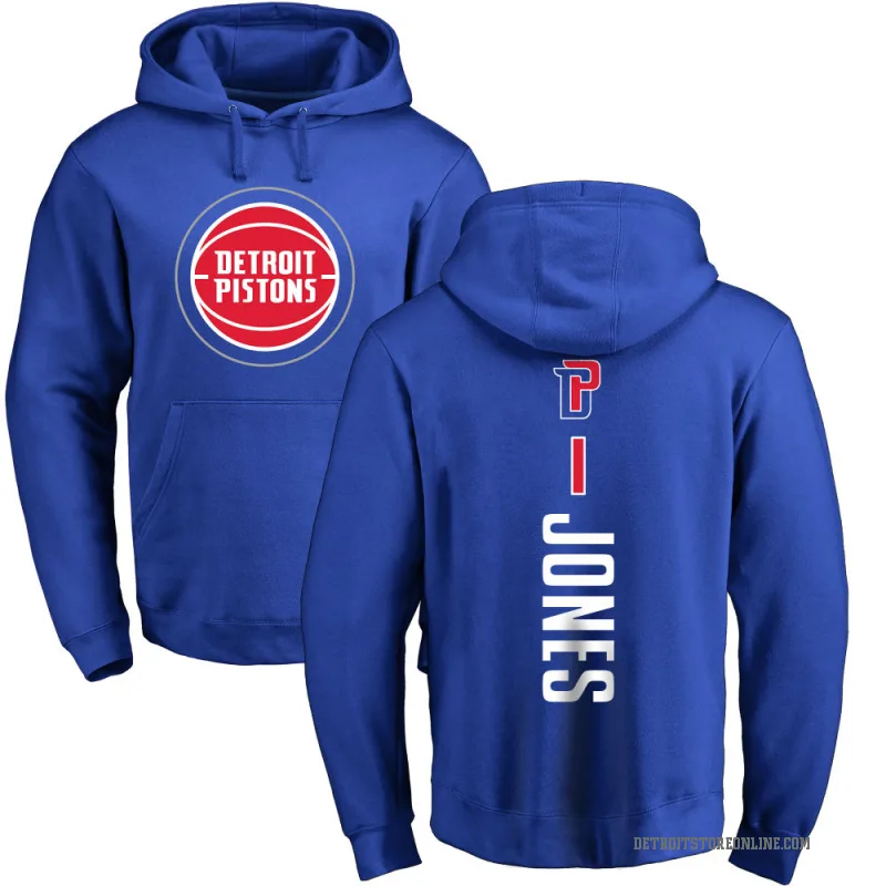 Colby Jones Youth Royal Detroit Pistons Branded Backer Pullover Hoodie
