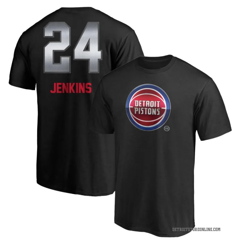 Daniss Jenkins Men's Black Detroit Pistons Midnight Mascot T-Shirt