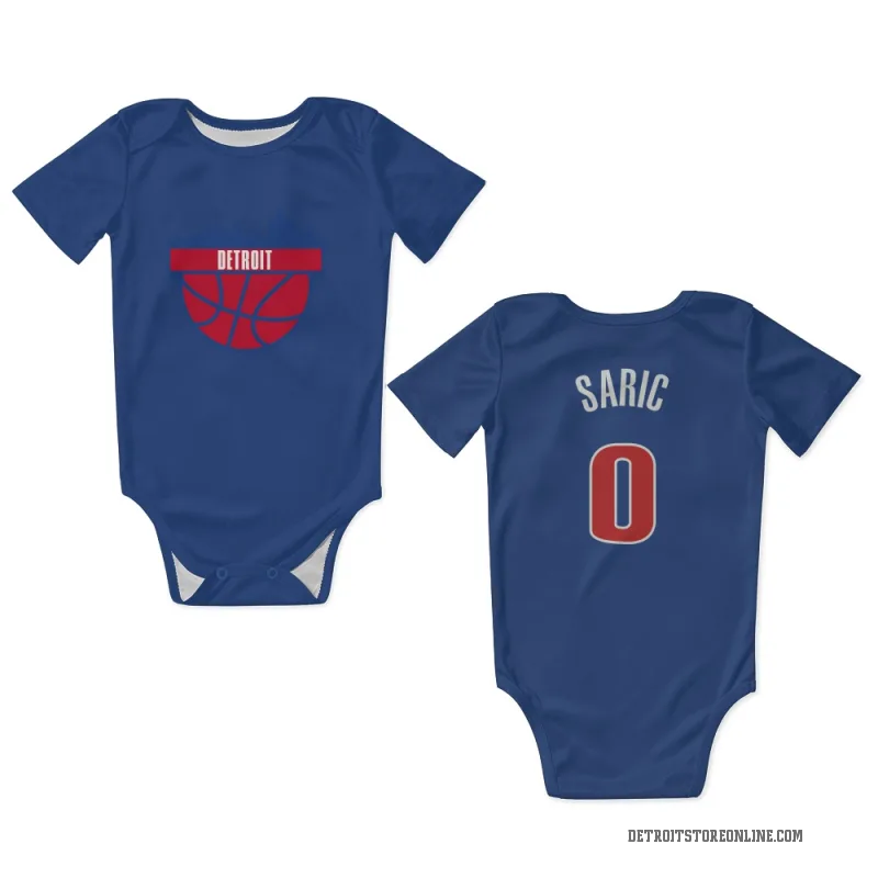 Dario Saric  Blue Detroit Pistons  Newborn & Infant Bodysuit