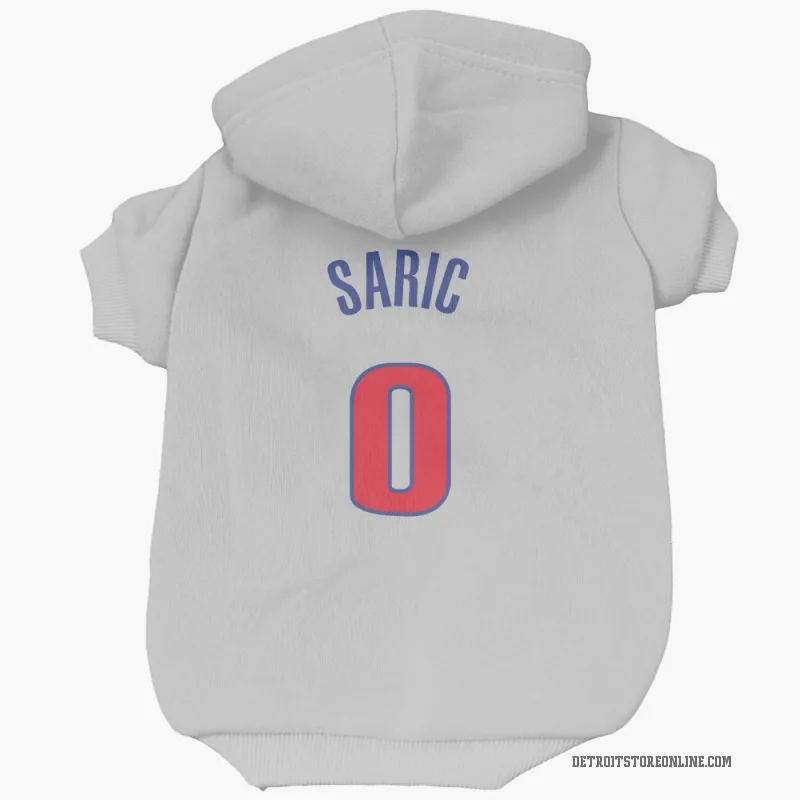 Dario Saric  White Detroit Pistons  Cat & Dog Pet Hoodie