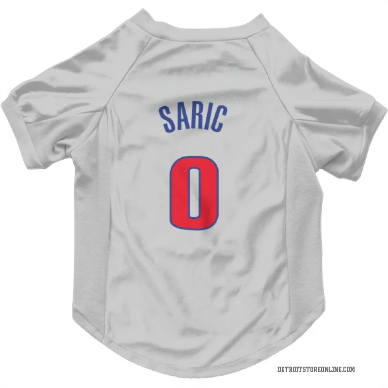 Dario Saric  White Detroit Pistons  Cat & Dog Pet Jersey