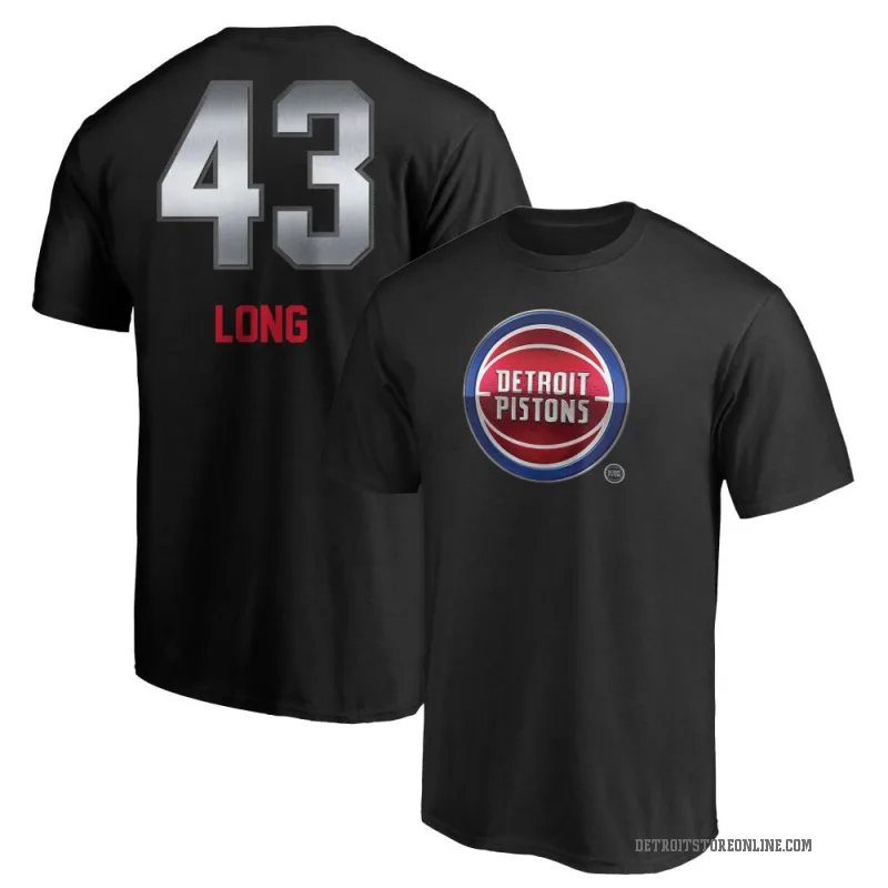 Grant Long Men's Black Detroit Pistons Midnight Mascot T-Shirt
