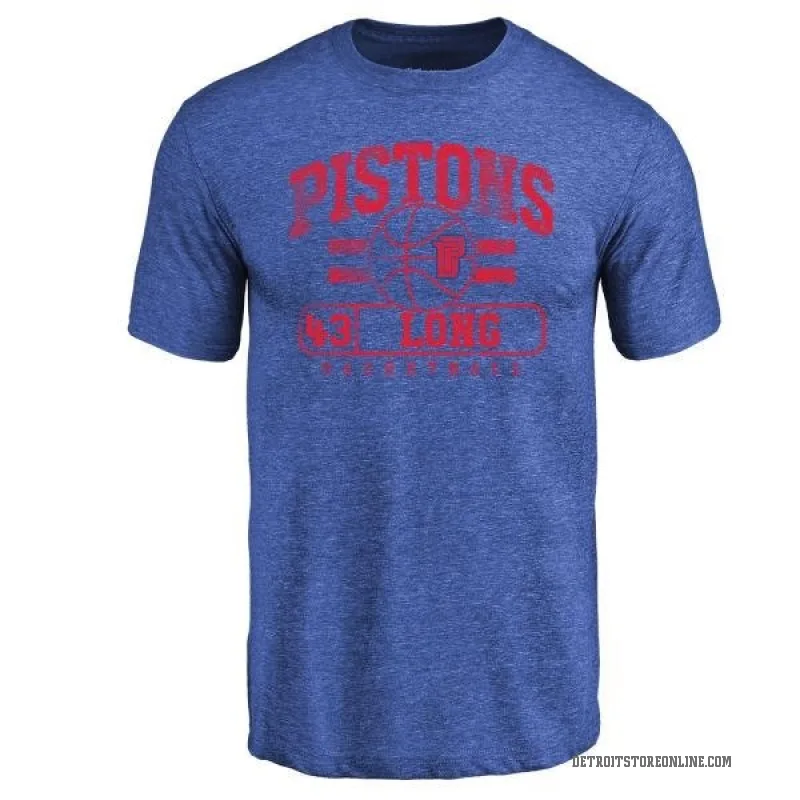 Grant Long Men's Royal Detroit Pistons Baseline T-Shirt