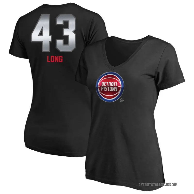 Grant Long Women's Black Detroit Pistons Midnight Mascot T-Shirt