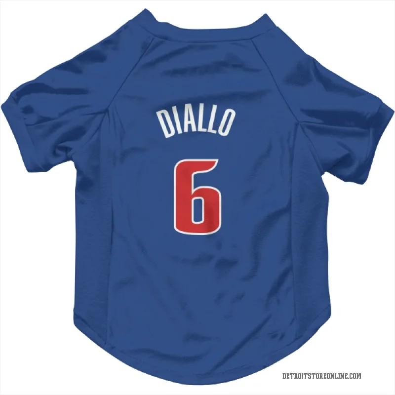 Hamidou Diallo  Blue Detroit Pistons  Cat & Dog Pet Jersey