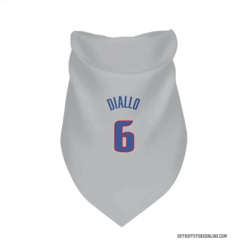 Hamidou Diallo  Gray Detroit Pistons  Cat & Dog Pet Bandana