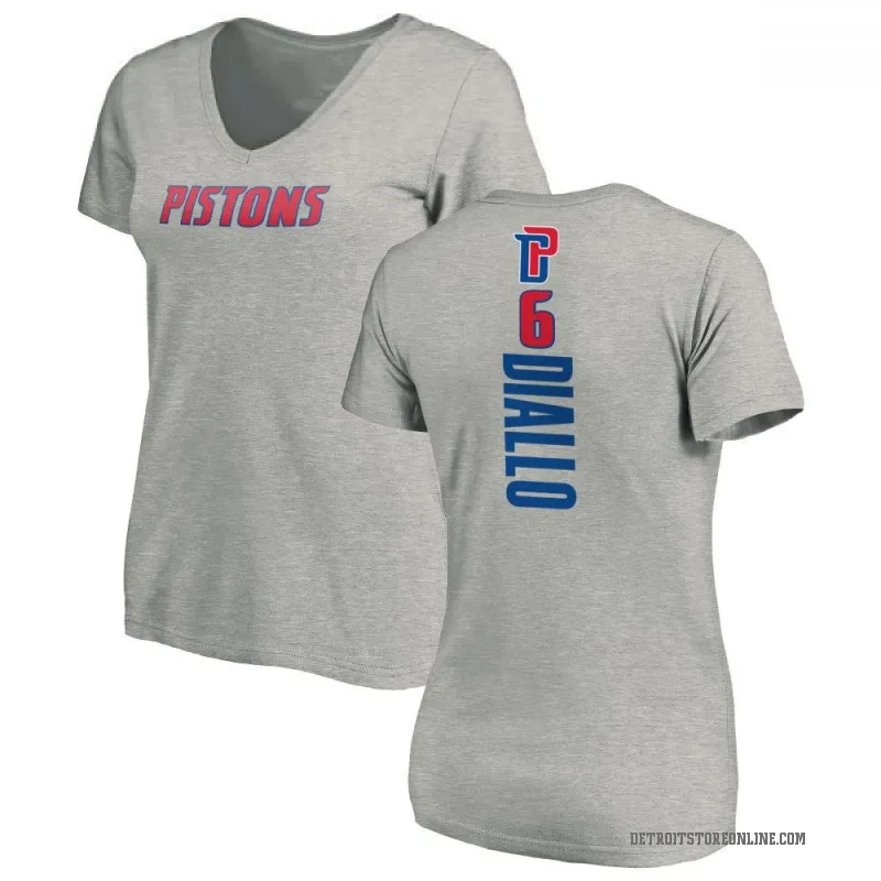 Hamidou Diallo Women's Detroit Pistons Ash Backer T-Shirt