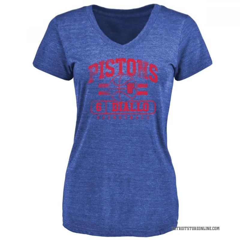 Hamidou Diallo Women's Royal Detroit Pistons Baseline T-Shirt