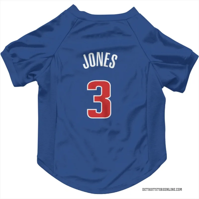 Isaac Jones  Blue Detroit Pistons  Cat & Dog Pet Jersey