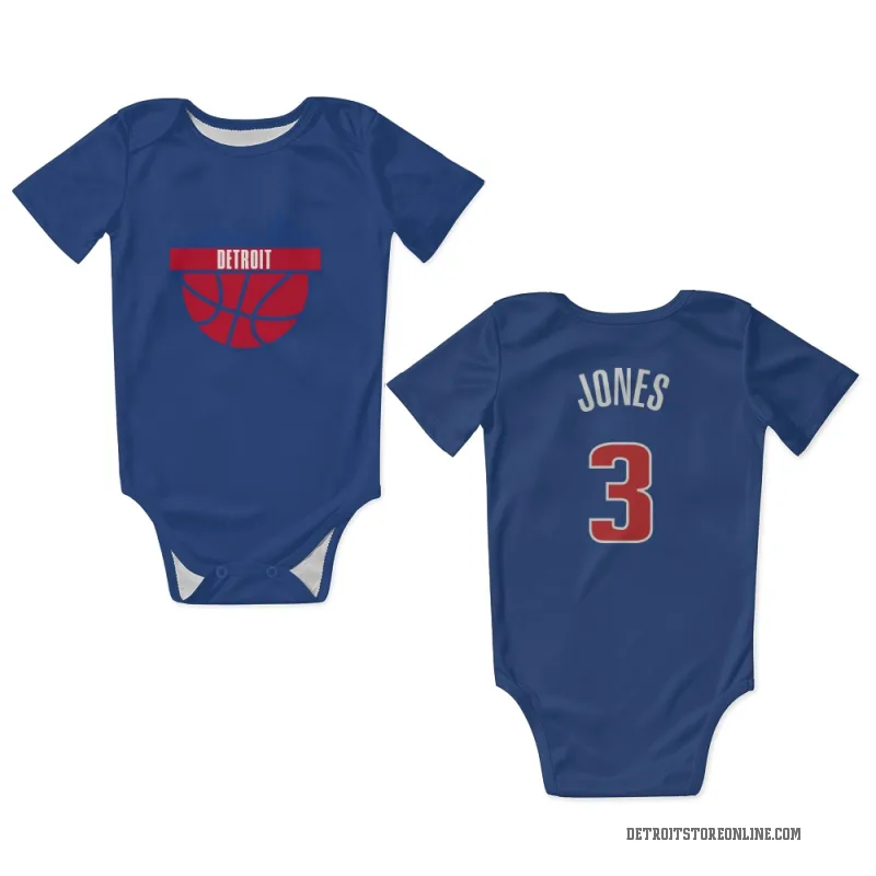 Isaac Jones  Blue Detroit Pistons  Newborn & Infant Bodysuit