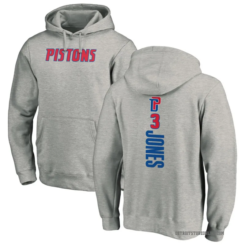 Isaac Jones Youth Detroit Pistons Branded Ash Backer Pullover Hoodie