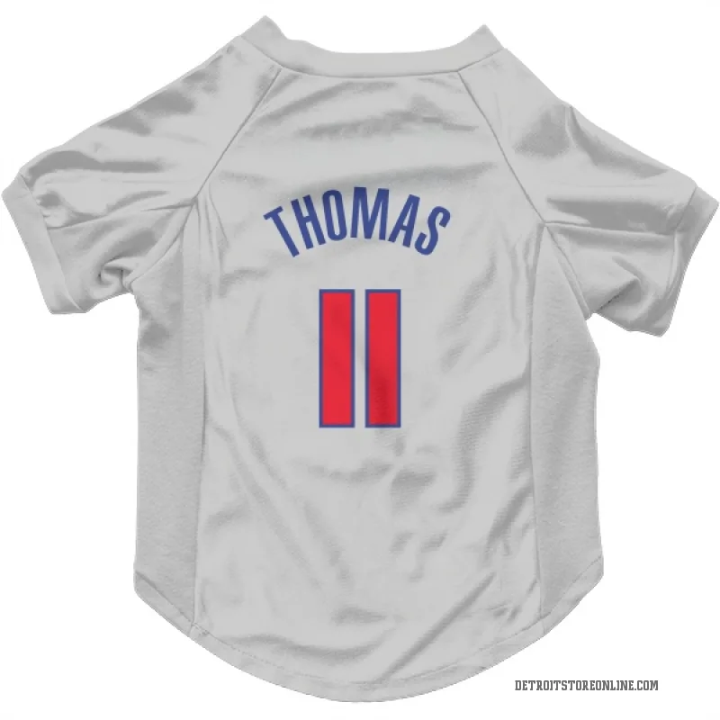 Isiah Thomas  White Detroit Pistons  Cat & Dog Pet Jersey