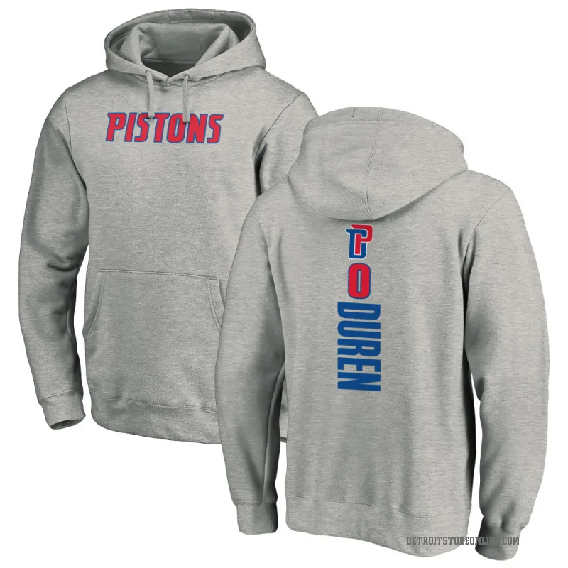 Jalen Duren Men's Detroit Pistons Branded Ash Backer Pullover Hoodie