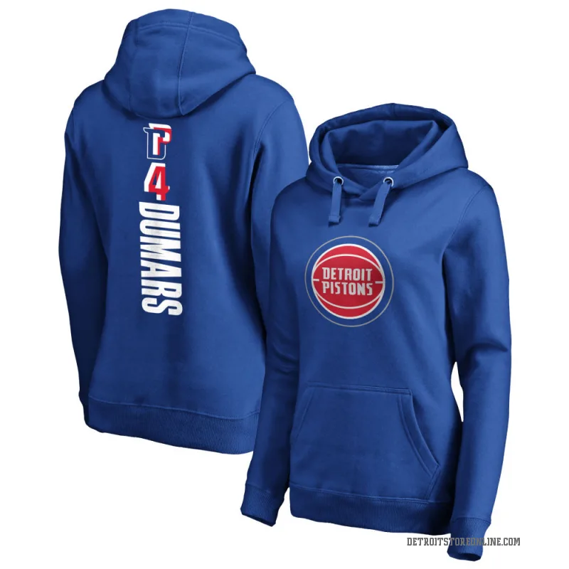 Joe Dumars Women's Royal Detroit Pistons Branded Backer Pullover Hoodie