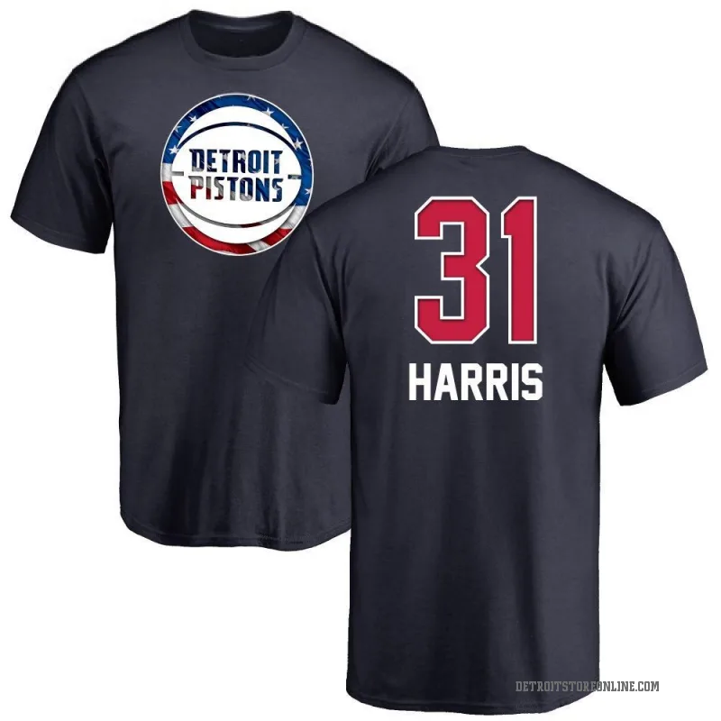 Joe Harris Men's Navy Detroit Pistons Name and Number Banner Wave T-Shirt