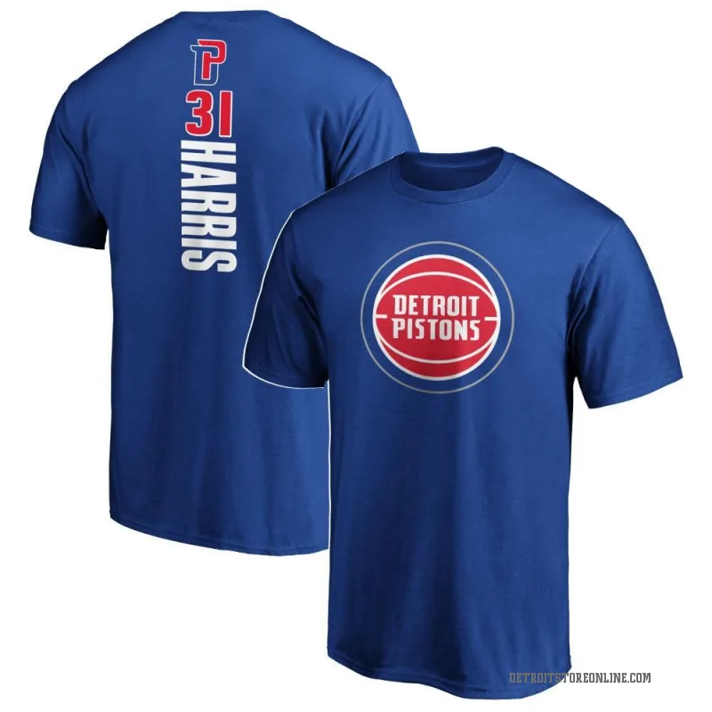 Joe Harris Men's Royal Detroit Pistons Backer T-Shirt