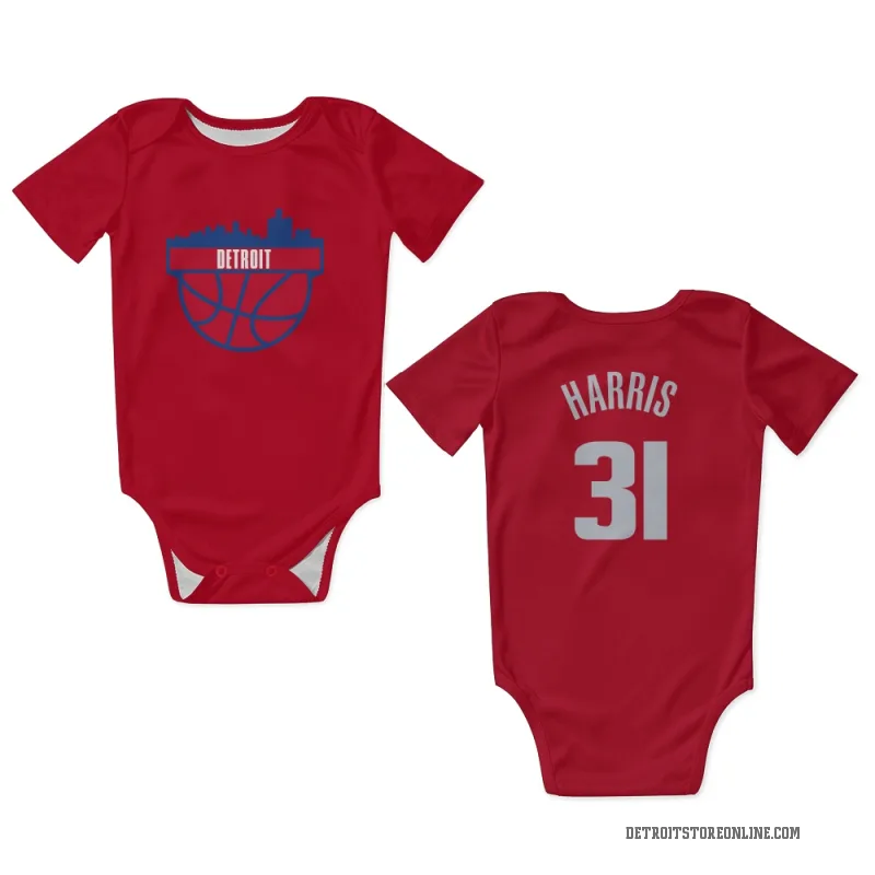 Joe Harris  Red Detroit Pistons  Newborn & Infant Bodysuit