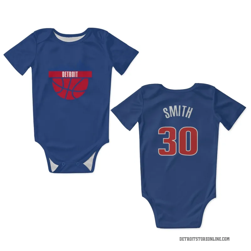 Joe Smith  Blue Detroit Pistons  Newborn & Infant Bodysuit