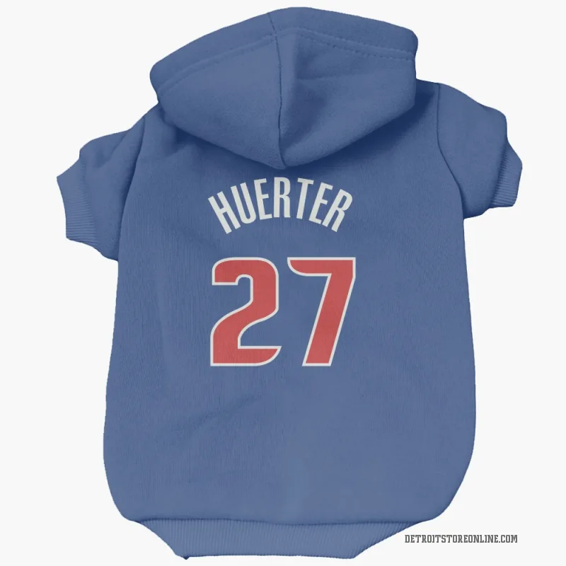 Kevin Huerter  Blue Detroit Pistons  Cat & Dog Pet Hoodie