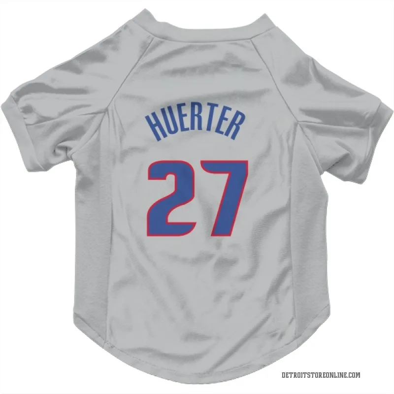 Kevin Huerter  Gray Detroit Pistons  Cat & Dog Pet Jersey
