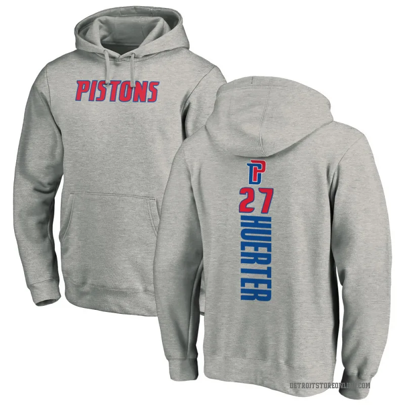 Kevin Huerter Men's Detroit Pistons Branded Ash Backer Pullover Hoodie