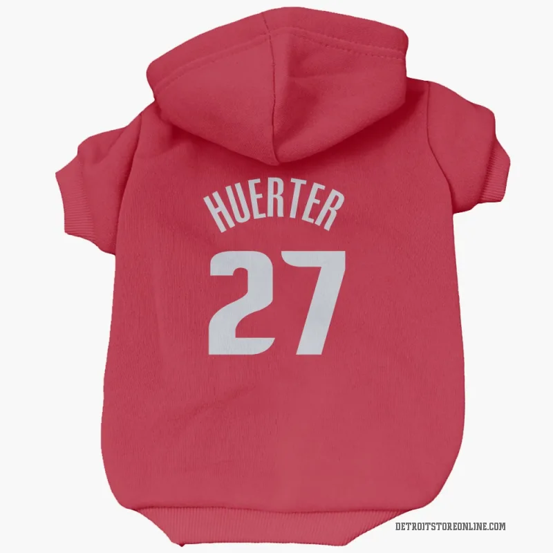 Kevin Huerter  Red Detroit Pistons  Cat & Dog Pet Hoodie