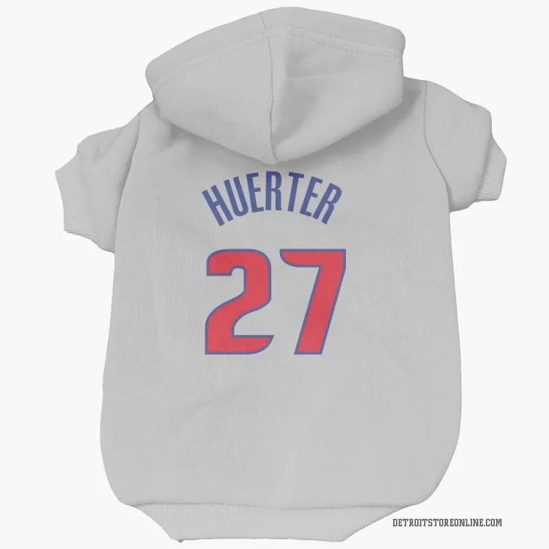 Kevin Huerter  White Detroit Pistons  Cat & Dog Pet Hoodie