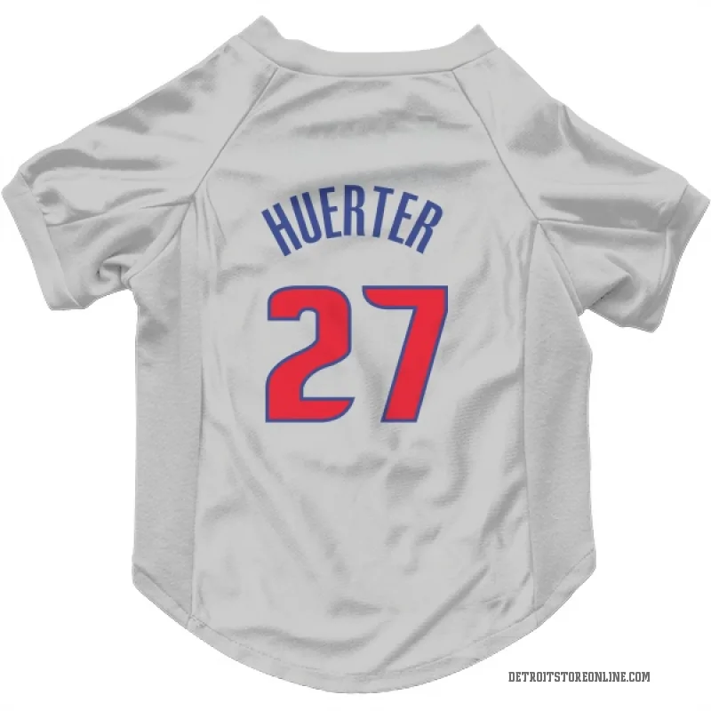 Kevin Huerter  White Detroit Pistons  Cat & Dog Pet Jersey