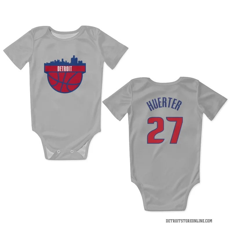 Kevin Huerter  White Detroit Pistons  Newborn & Infant Bodysuit